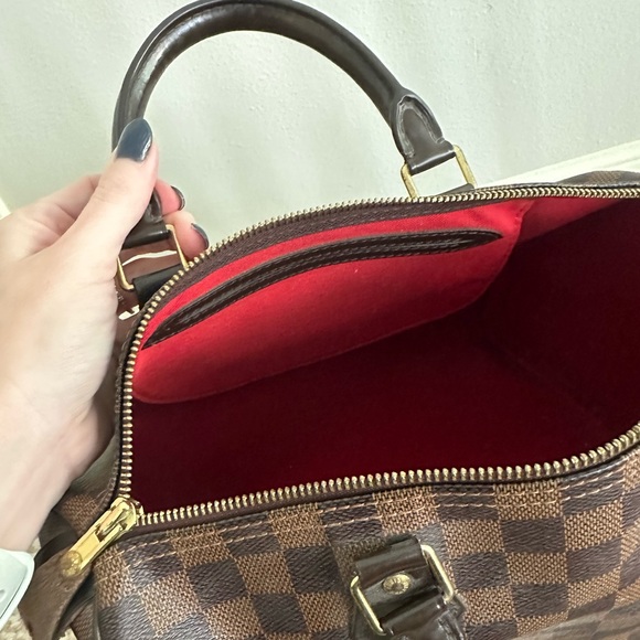 AUTHENTIC Louis Vuitton Speedy 30 Damier Ebene VGUC with dust bag - Picture 5 of 5